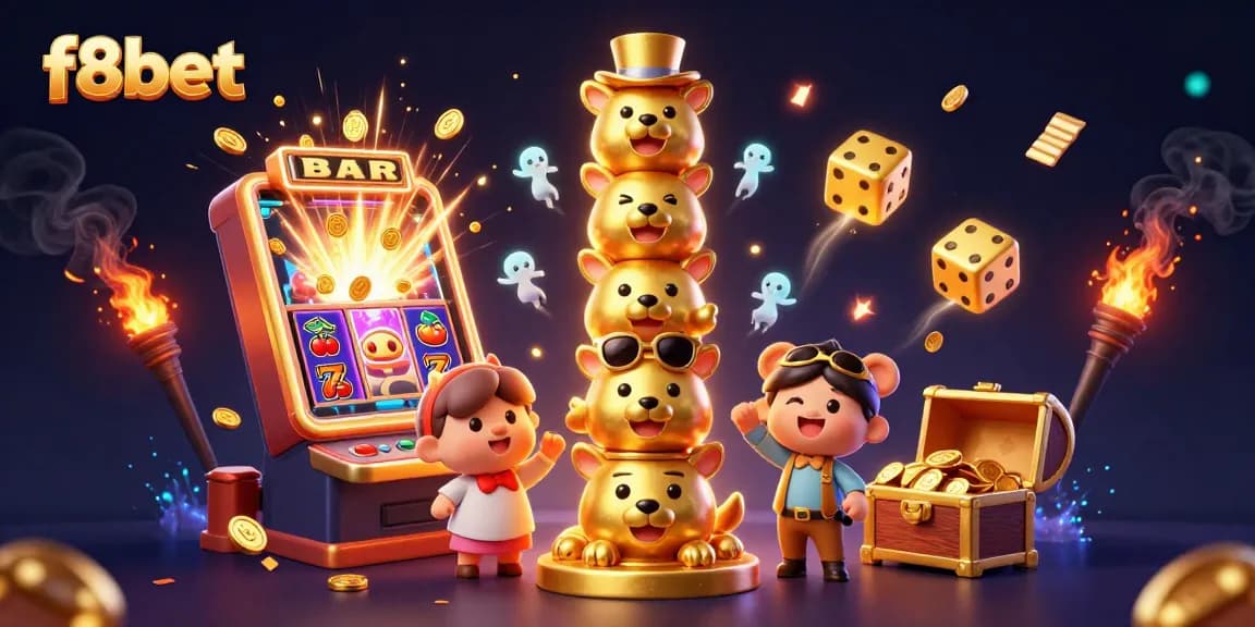 Spin and win with f8bet—experience vibrant casino excitement in this dynamic illustration.
