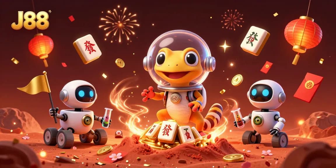 Engage with exciting slots at J88, where Martian gecko uncovers a golden casino.