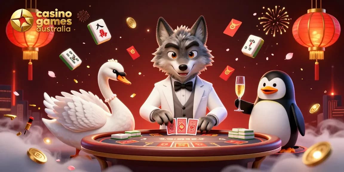 Experience the thrill of casino games Australia with elegant characters and vibrant elements.