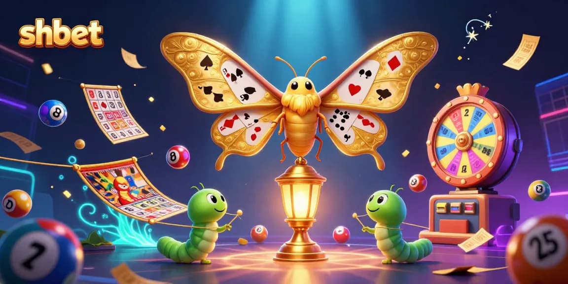 Experience shbet with a vibrant 3D illustration showcasing exciting lottery elements and casino themes.