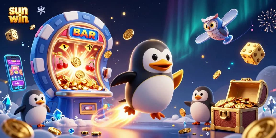 Experience the thrill of sun win with a vibrant casino-themed 3D illustration filled with action!