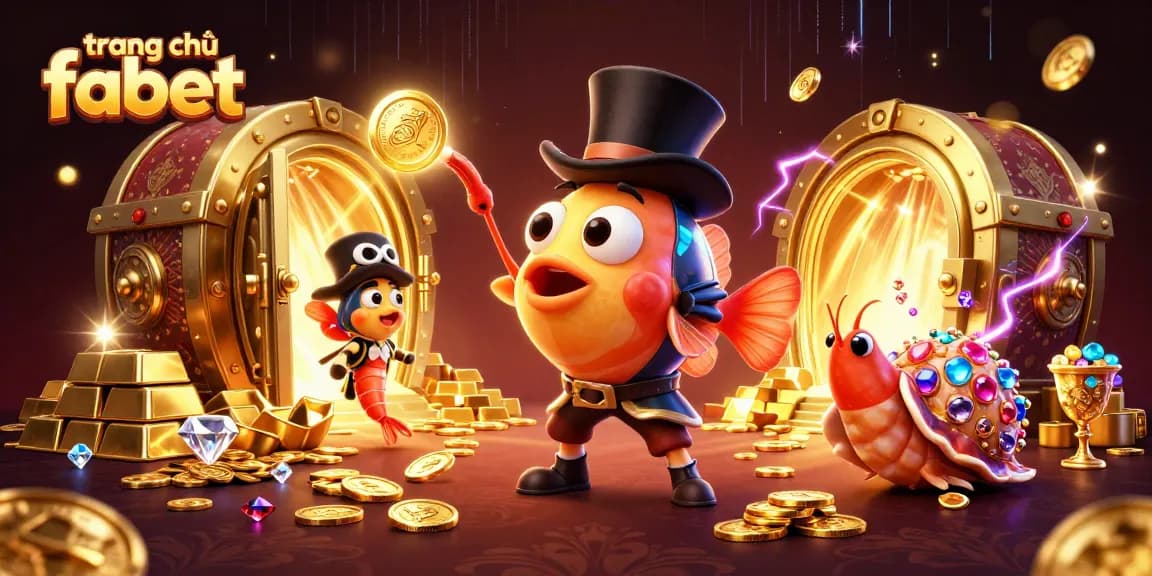 Engage with the exciting world of trang chủ fabet, featuring dynamic underwater characters and vibrant casino elements.