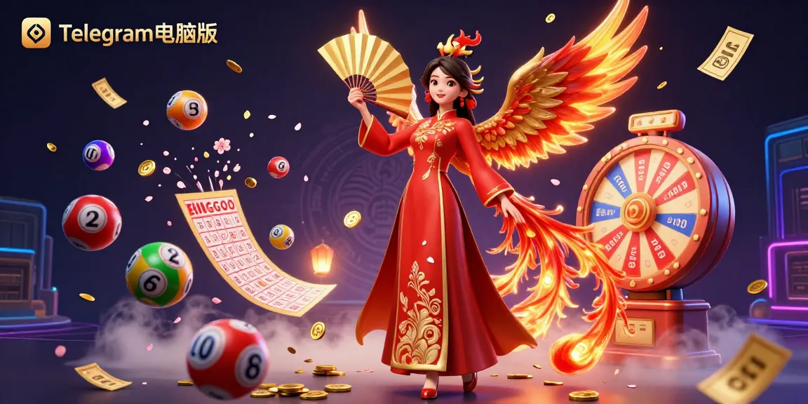 在充满活力的博彩场景中,与Telegram电脑版互动,展现丰富的彩彩票元素和优雅的角色。