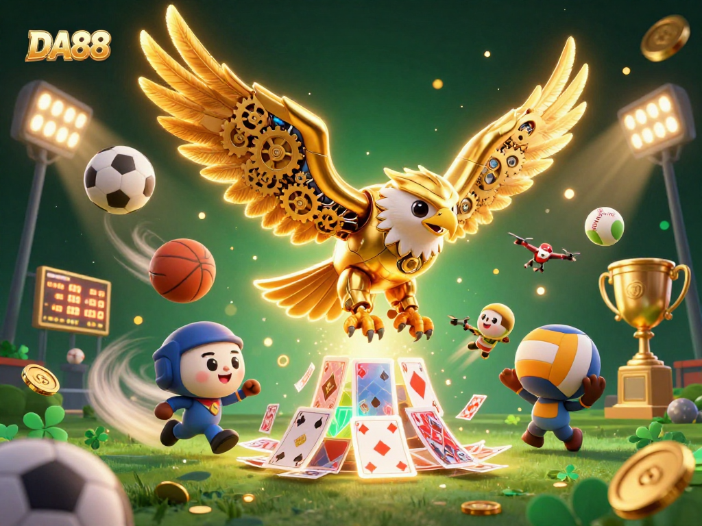 DA88 provides an exhilarating dive into online gaming with golden eagle characters and dynamic sports elements.