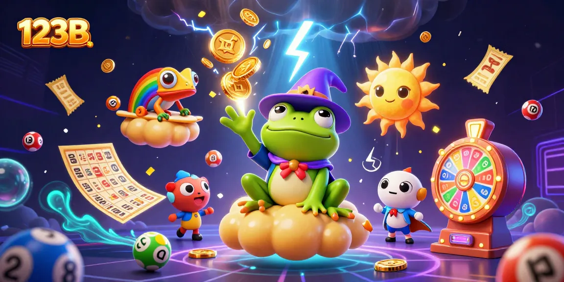 Experience the thrill of 123B's lively games with colorful elements, golden coins, and dynamic action.