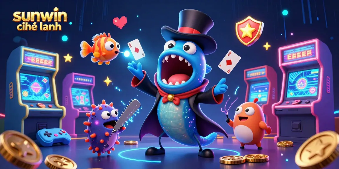 Experience thrilling fun at sunwin chính hãng with an imaginative underwater magic scene showcasing vibrant casino elements.