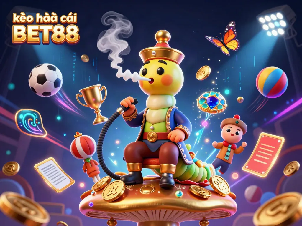 Experience thrilling action with kèo nhà cái BET88 in an electrifying casino illustration.