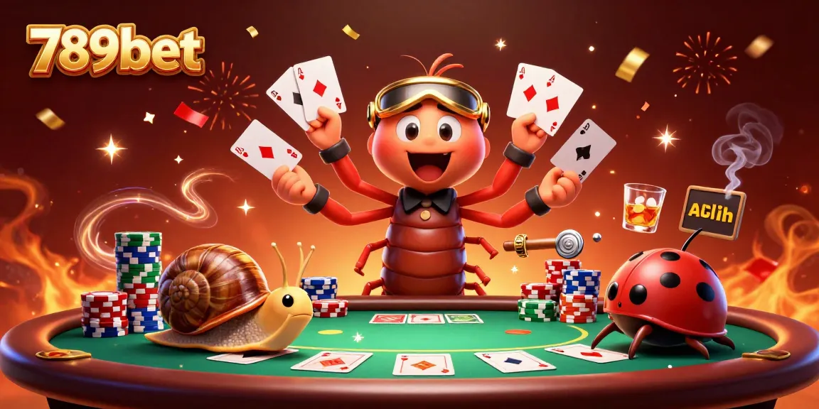 Experience thrilling 789bet action with a dynamic 3D illustration showcasing lively casino characters and elements.