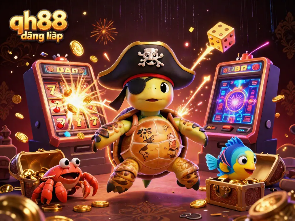 Engage in the thrilling qh88 đăng nhập experience with dynamic casino elements and vibrant characters.