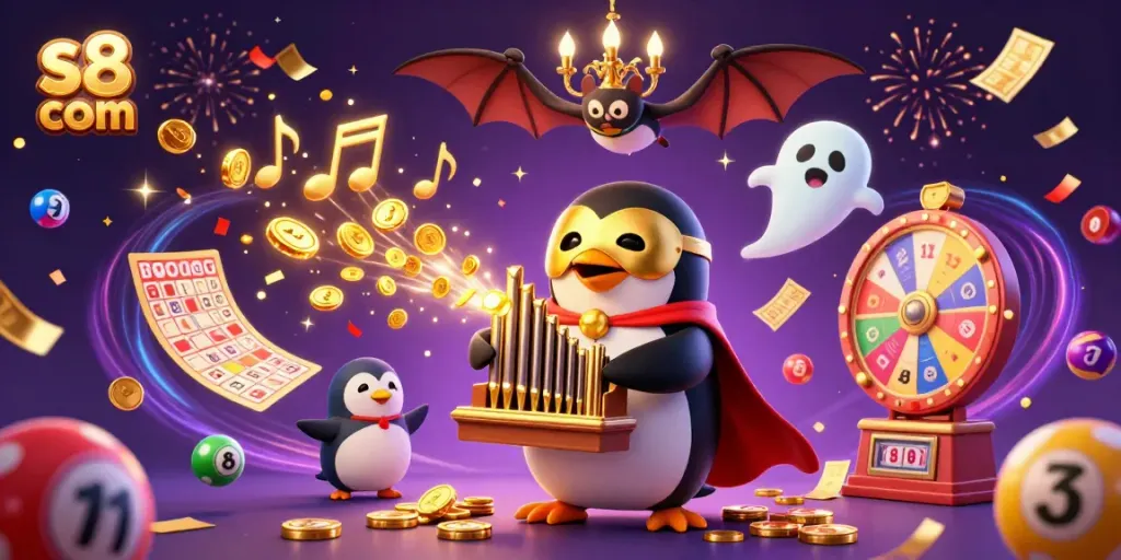Experience the excitement of gaming at s8 com, featuring a lively casino scene with colorful elements.
