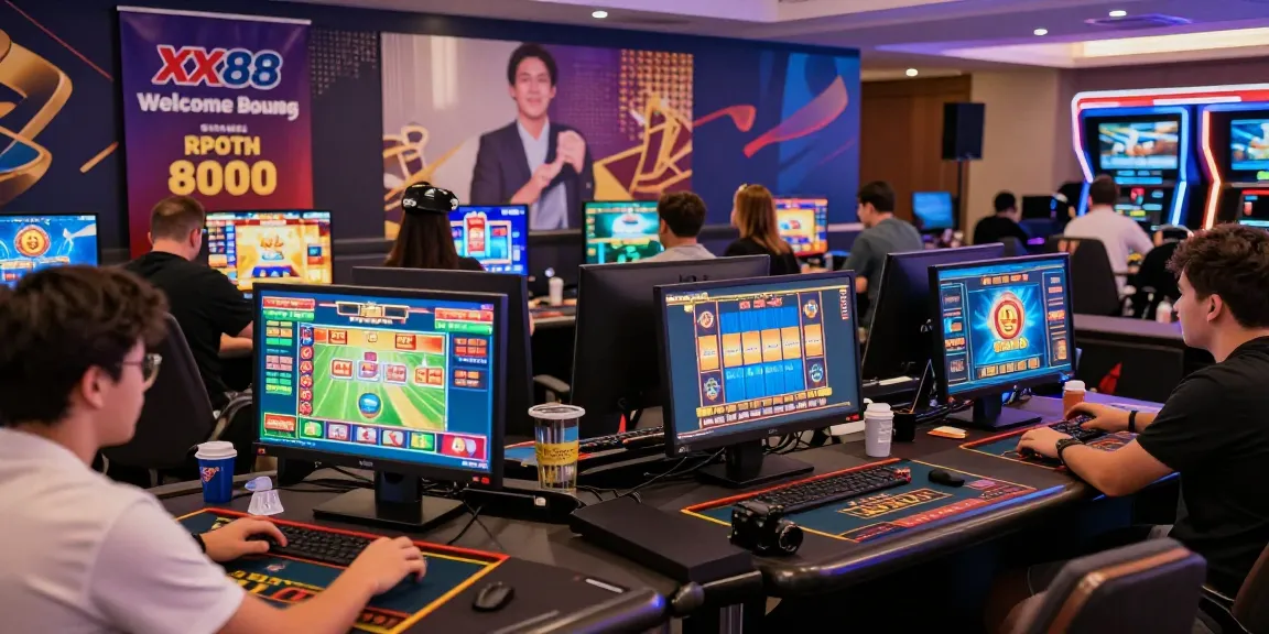 Players enjoying exciting live games at XX88 online casino, showcasing vibrant gaming environment and promotional offers.