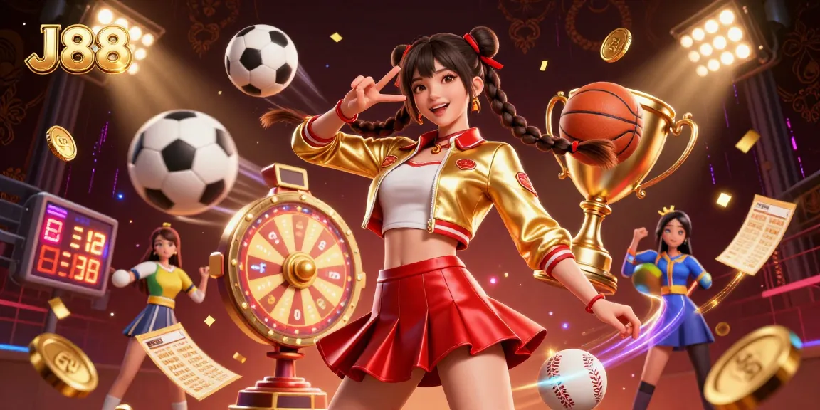 Experience thrilling online gambling with J88's vibrant atmosphere and engaging elements.