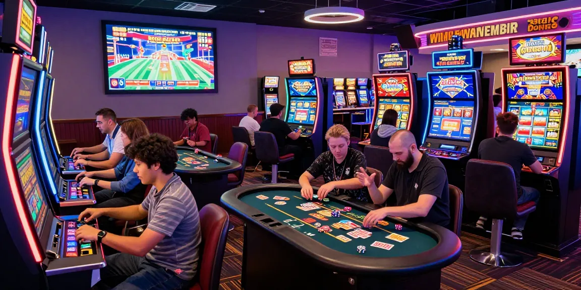 Players enjoying KO66's exciting gaming experience in a vibrant casino.