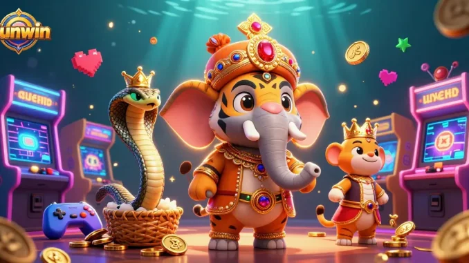 Engage in thrilling gameplay at Sunwin, featuring vibrant characters and casino elements.