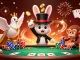 Experience the thrilling sunwin gaming scene with a magical rabbit, dove, and playful monkey in action.