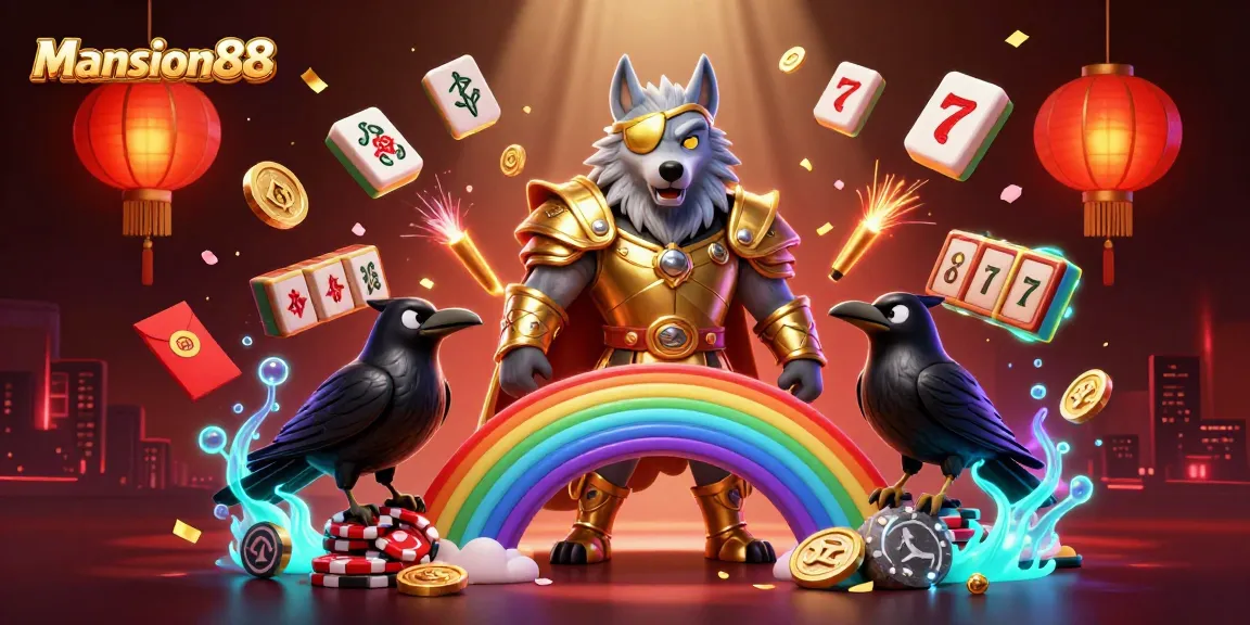 Mansion88 reveals a vibrant online casino experience with rich visuals of gameplay excitement and dynamic gambling elements.