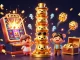 Spin and win with f8bet—experience vibrant casino excitement in this dynamic illustration.