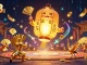 Experience the excitement of J88. com with vibrant casino-themed 3D illustration of lantern spirits and warriors.