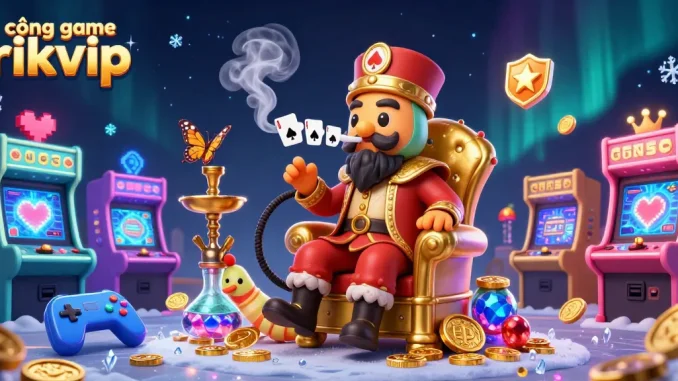Experience the vibrant atmosphere of cổng game rikvip with casino-themed arcade elements and a unique caterpillar protagonist.