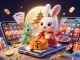 Experience thrilling gaming action with f168 as moon rabbit reveals poker chips in a vibrant casino setting.